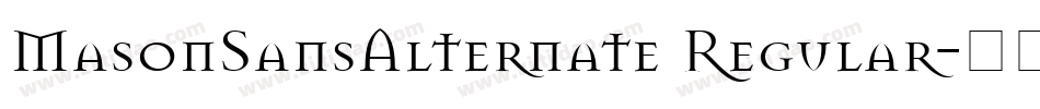 MasonSansAlternate Regular字体转换